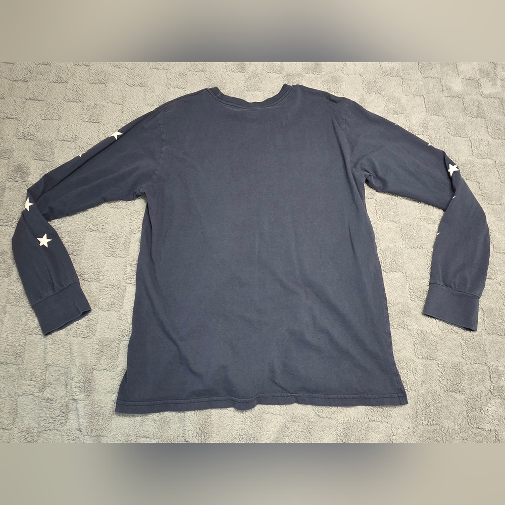 Billabong🇱🇷 American Flag Stars Blue Graphic Long Sleeve T-Shirt Men's LARGE - Picture 10 of 13